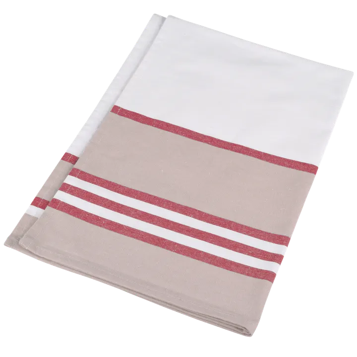 Geschirrtuch gestreift White / Red