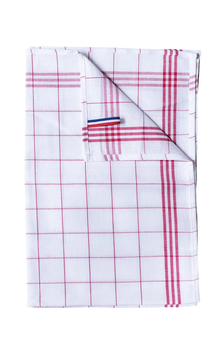 Spültuch mit Karos „Origine France garantie“ Red
