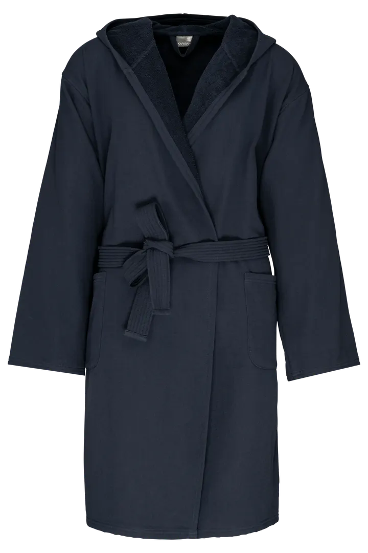 Bademantel mit Kapuze Bio Navy