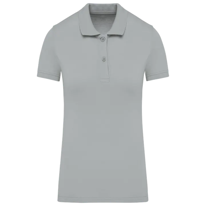 Piqué-Polohemd Bio180 für Damen Snow Grey