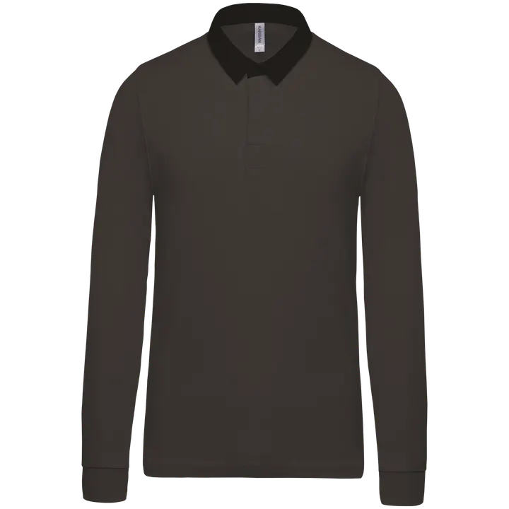Rugby-Polohemd Dark Grey / Black