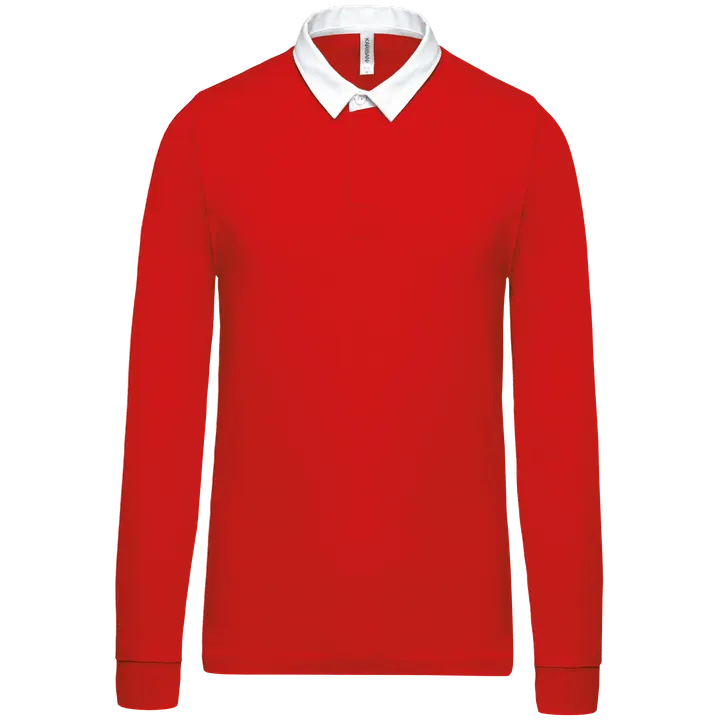 Rugby-Polohemd Red / White