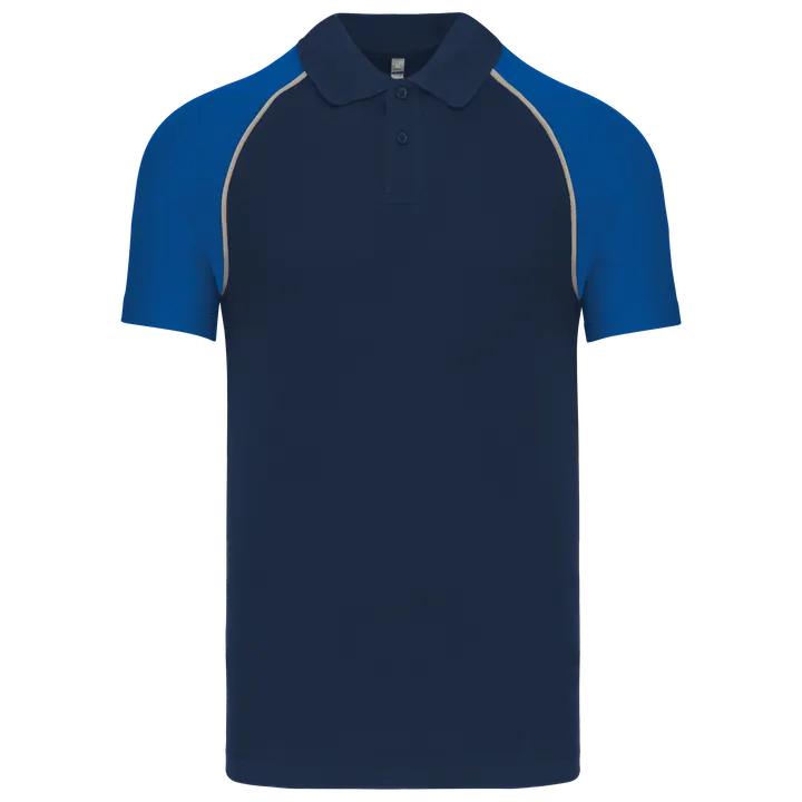 Baseball > Kurzarm Poloshirt Navy / Royal Blue