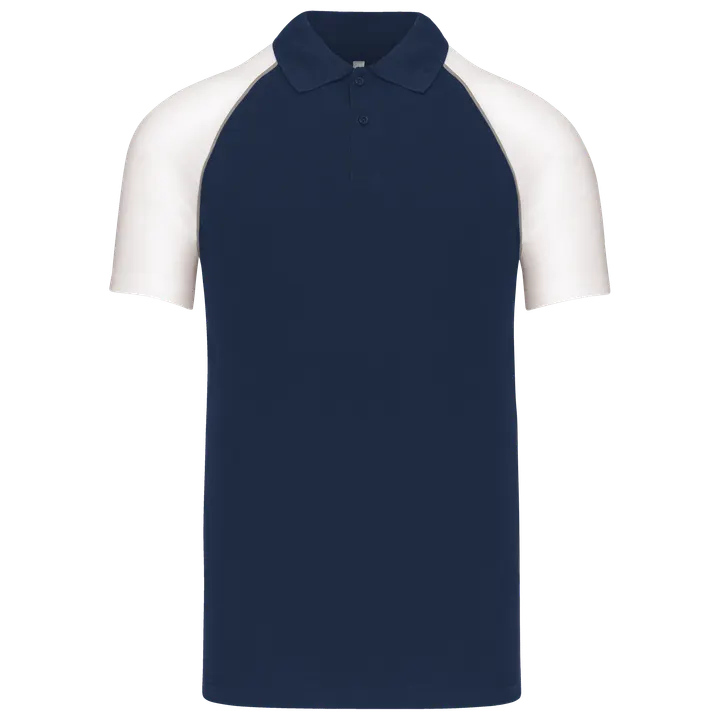 Baseball > Kurzarm Poloshirt Navy / White