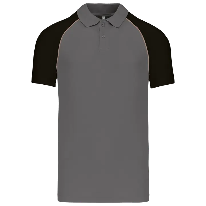 Baseball > Kurzarm Poloshirt Slate Grey / Black