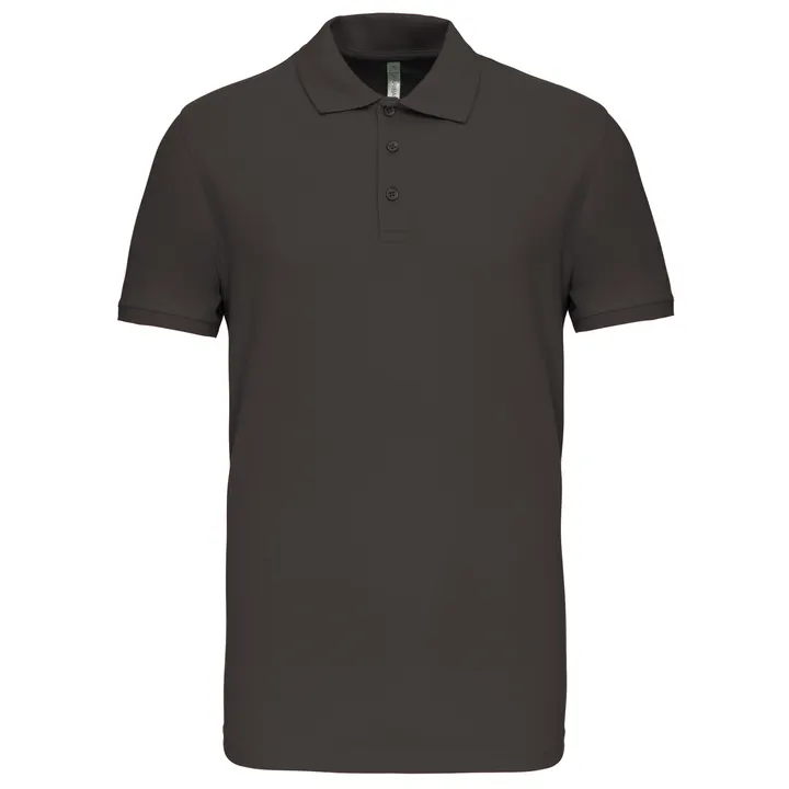 Polo piqué manches courtes homme Dark Grey