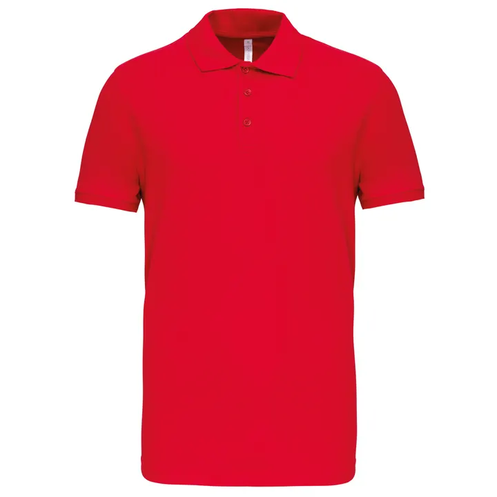 Polo piqué manches courtes homme Red