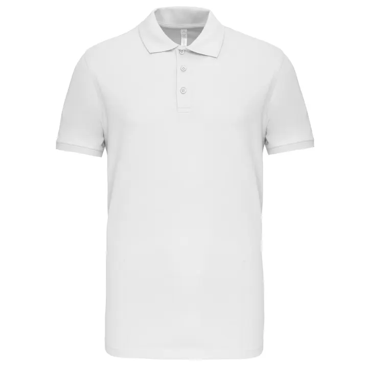 Polo piqué manches courtes homme White
