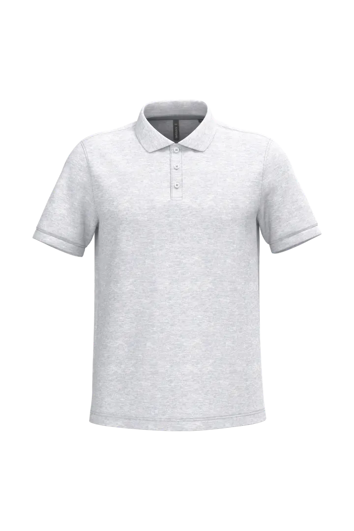 Herren Poloshirt aus Baumwollpiqué Ash Heather