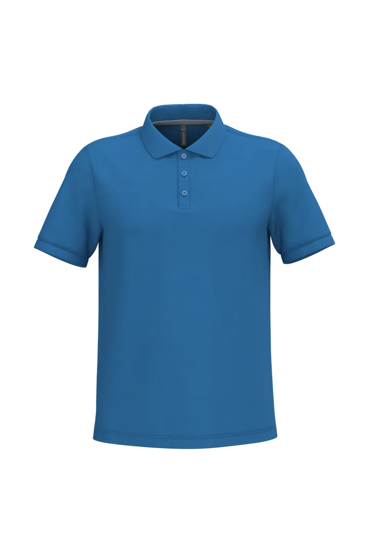 Herren Poloshirt aus Baumwollpiqué Light Royal Blue