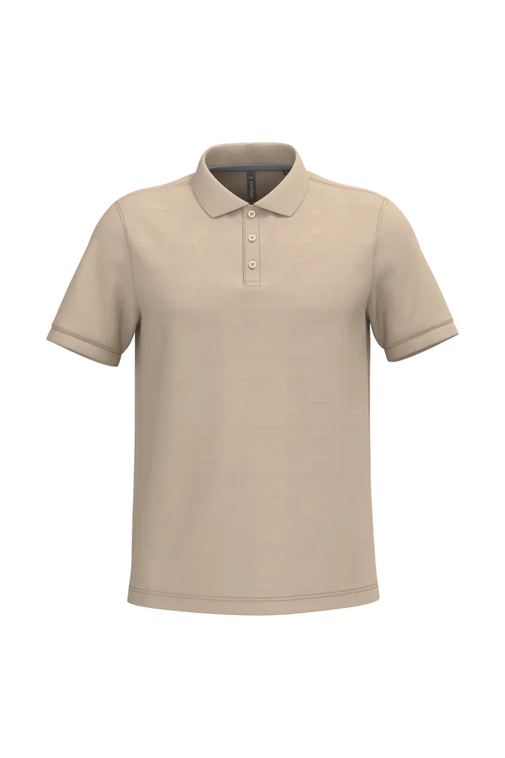 Herren Poloshirt aus Baumwollpiqué Light Sand