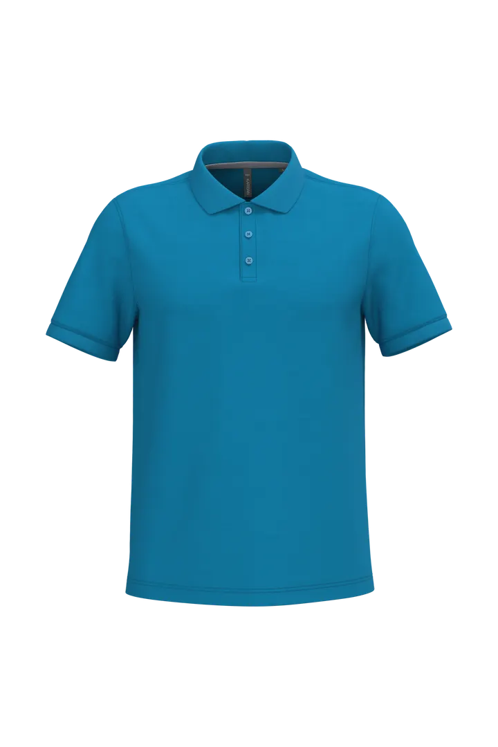 Herren Poloshirt aus Baumwollpiqué Tropical Blue