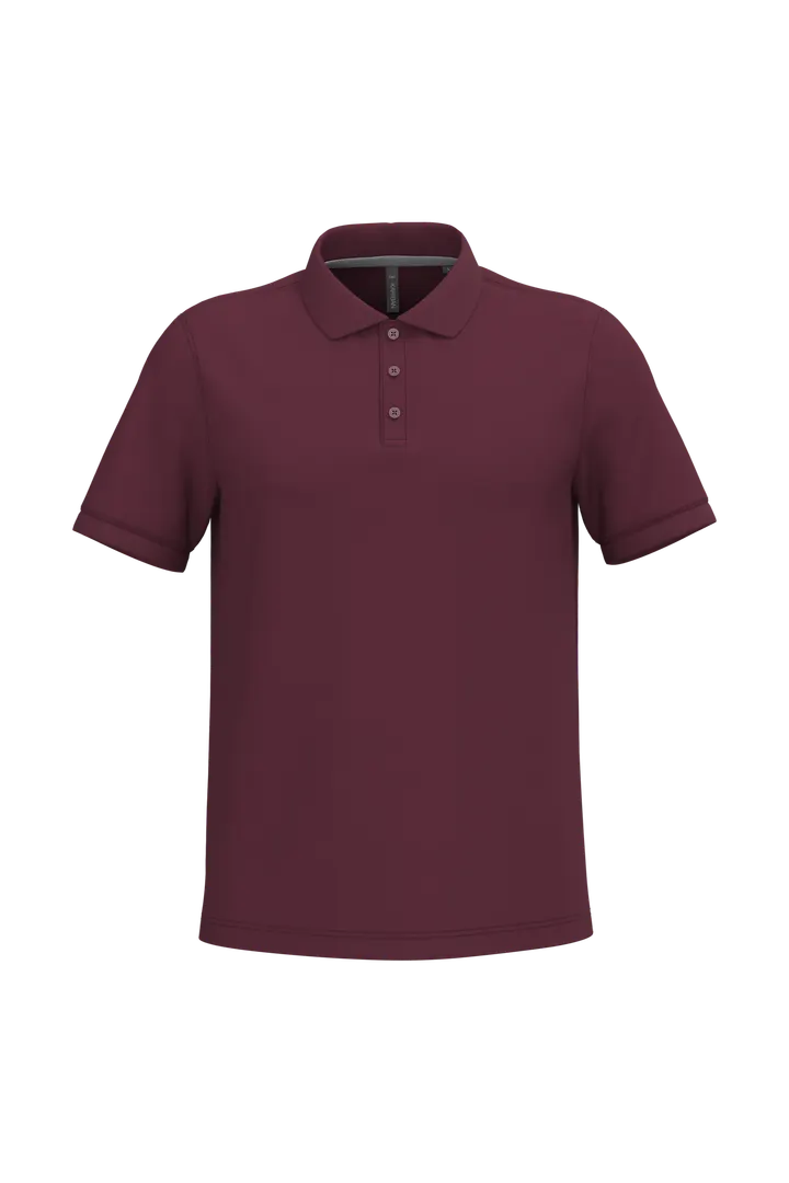 Herren Poloshirt aus Baumwollpiqué Wine