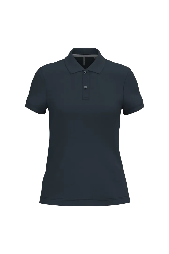Damen Poloshirt aus Baumwollpiqué Navy