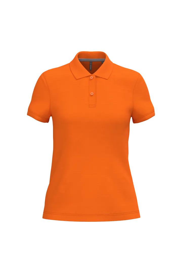 Damen Poloshirt aus Baumwollpiqué Orange