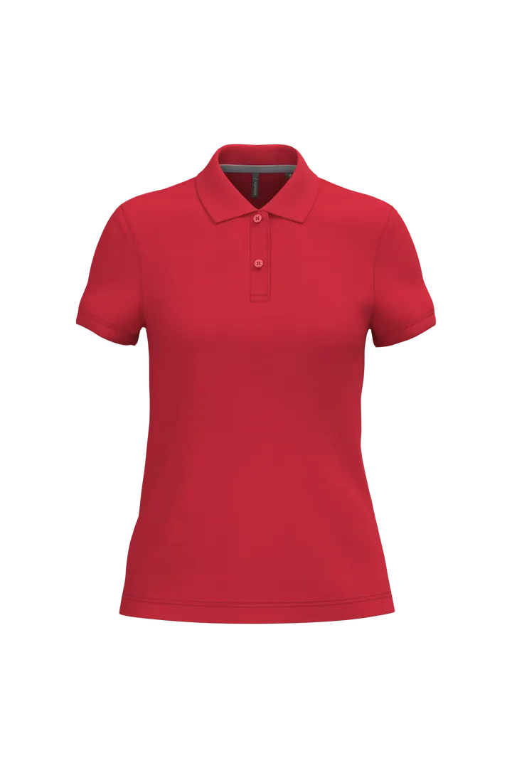 Damen Poloshirt aus Baumwollpiqué Red