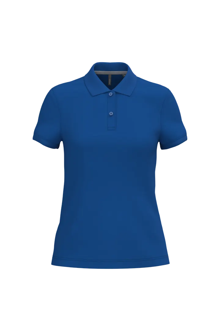 Damen Poloshirt aus Baumwollpiqué Royal Blue