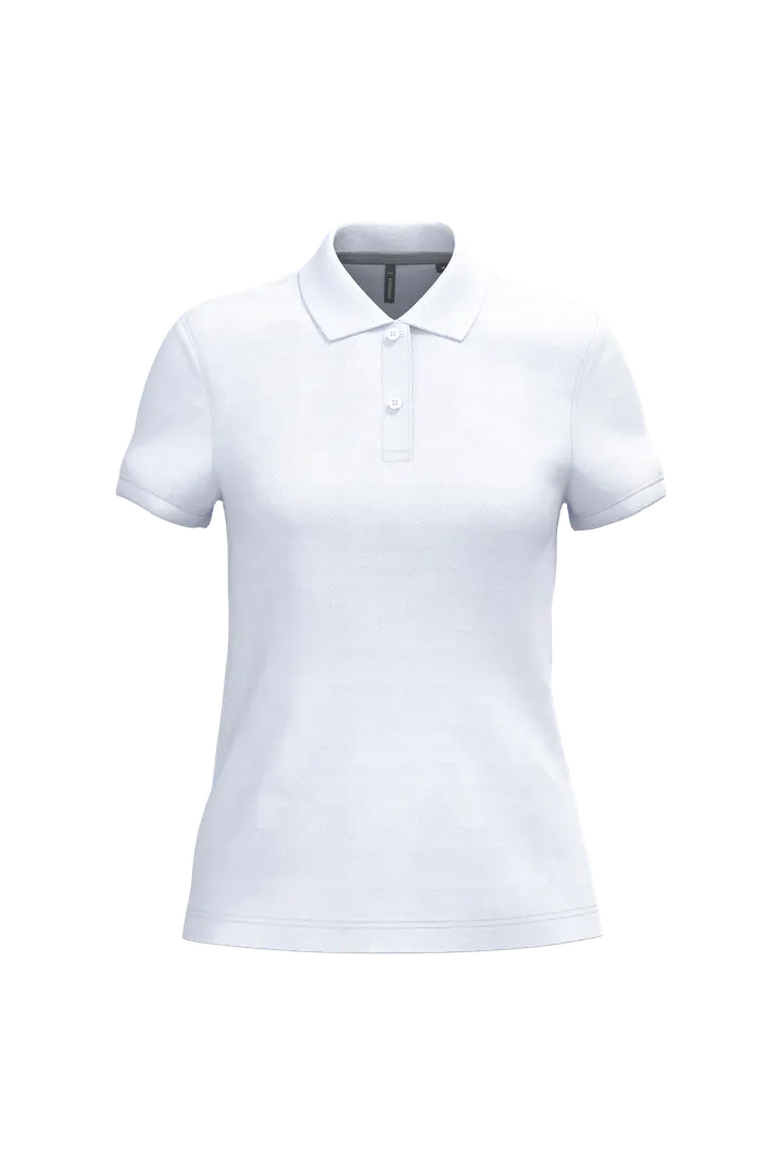Damen Poloshirt aus Baumwollpiqué White
