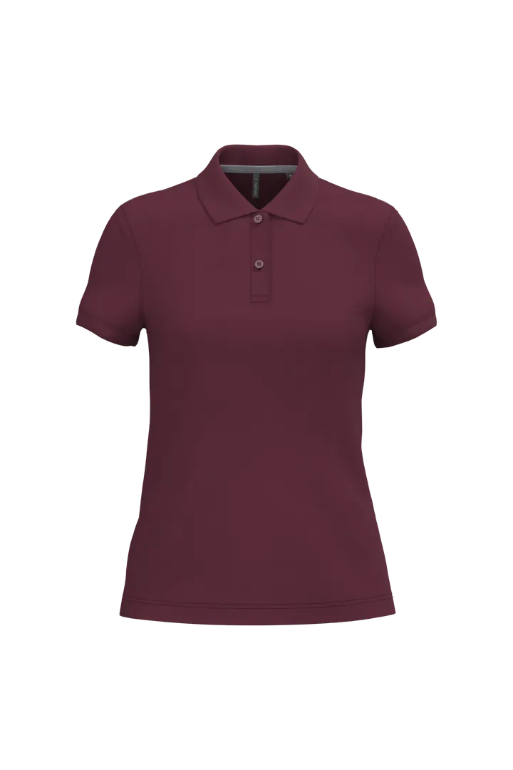 Damen Poloshirt aus Baumwollpiqué Wine