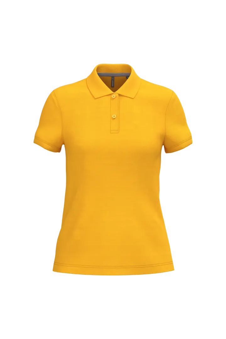 Damen Poloshirt aus Baumwollpiqué Yellow