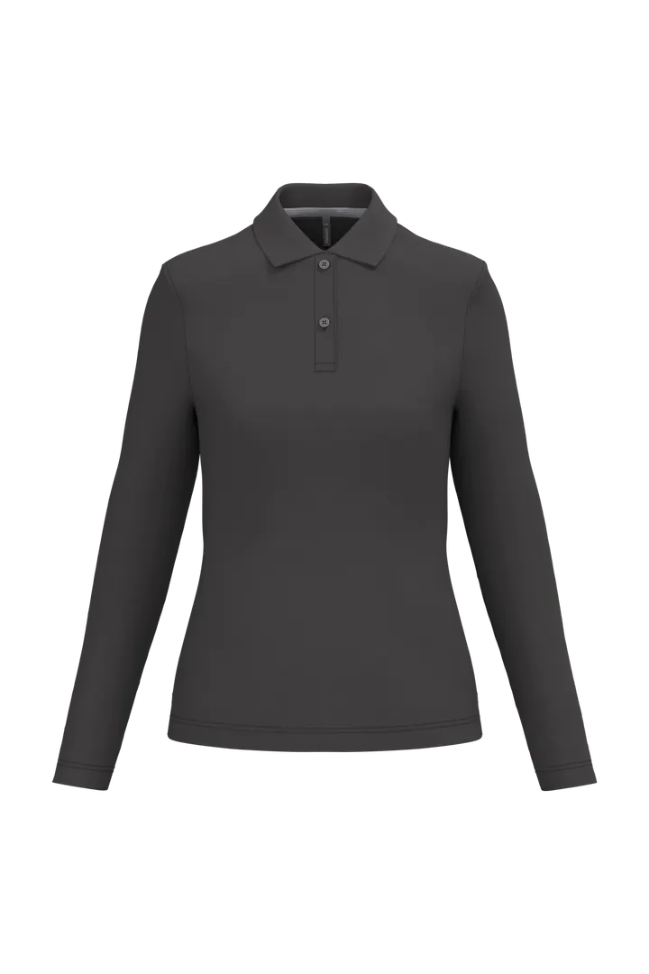 Polo manches longues femme Dark Grey