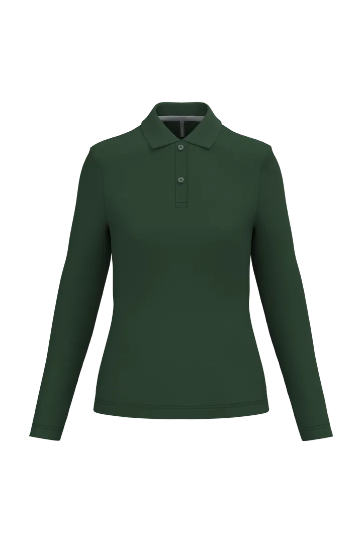 Polo manches longues femme Forest Green