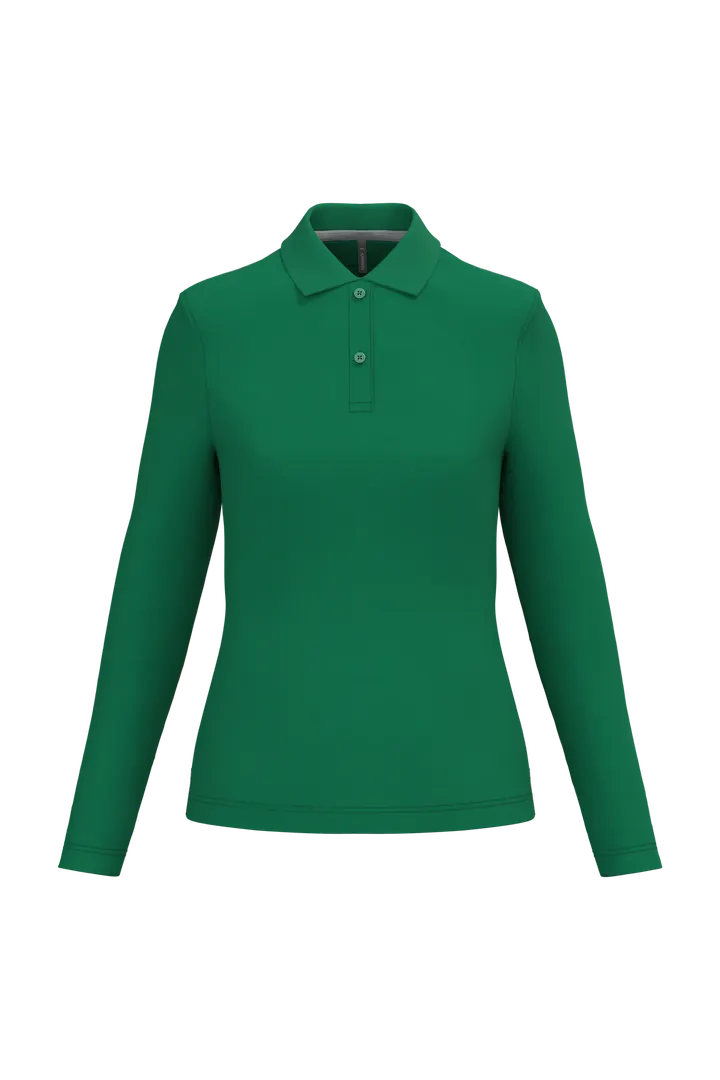 Polo manches longues femme Kelly Green