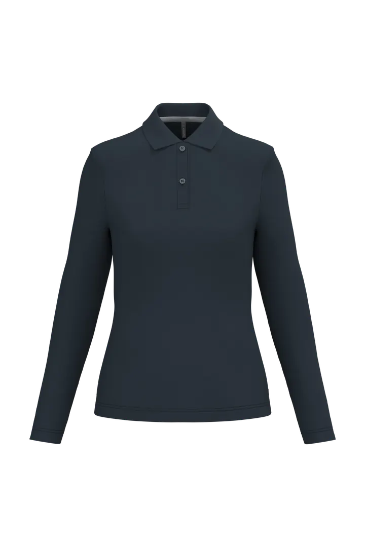 Polo manches longues femme Navy