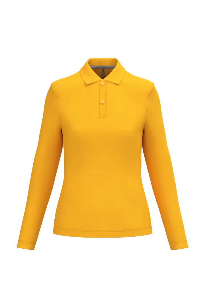 Polo manches longues femme Yellow