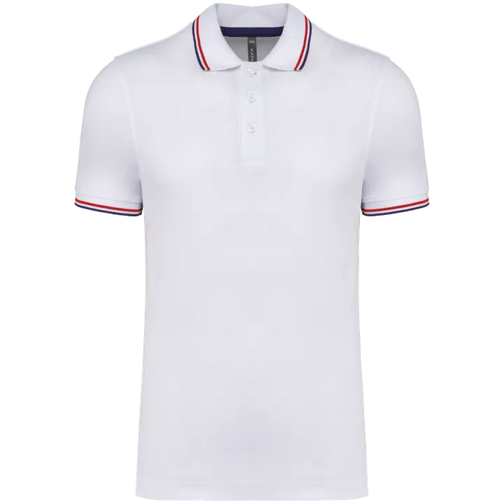 Polo maille piquée manches courtes homme White / Navy / Red
