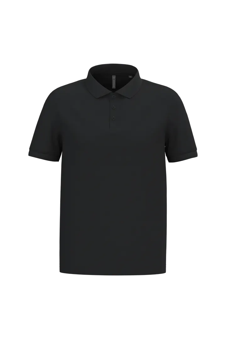 Polo piqué manches courtes homme Black