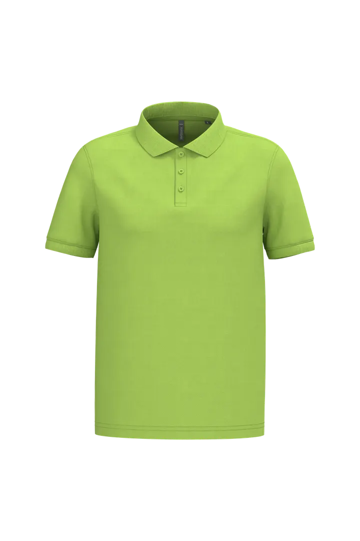 Polo piqué manches courtes homme Lime