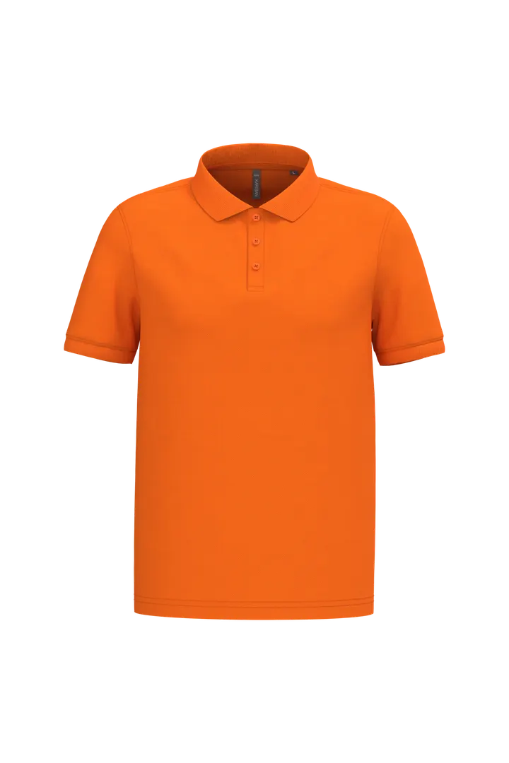 Polo piqué manches courtes homme Orange