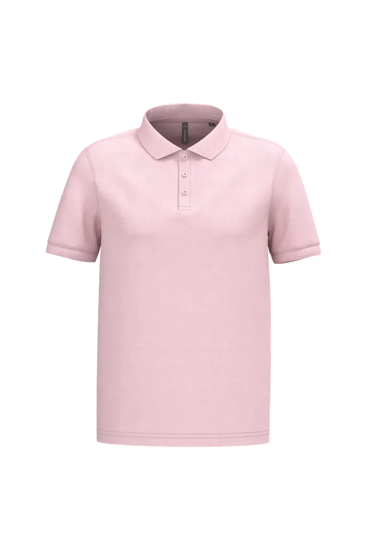 Polo piqué manches courtes homme Pale Pink