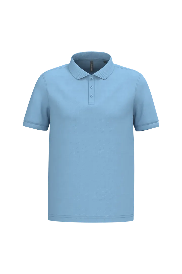 Polo piqué manches courtes homme Sky Blue
