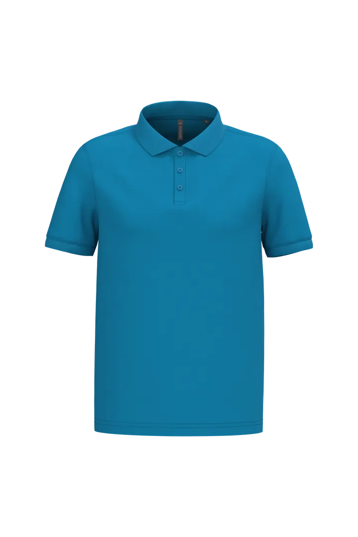 Polo piqué manches courtes homme Tropical Blue