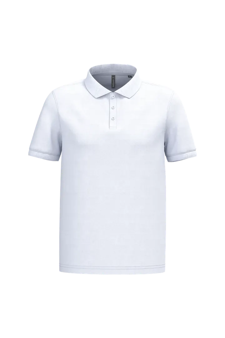 Polo piqué manches courtes homme White