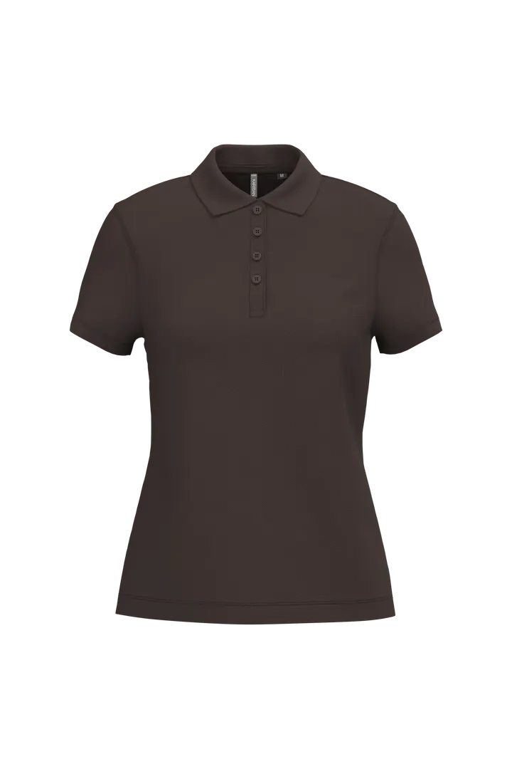 Polo piqué manches courtes femme Chocolate