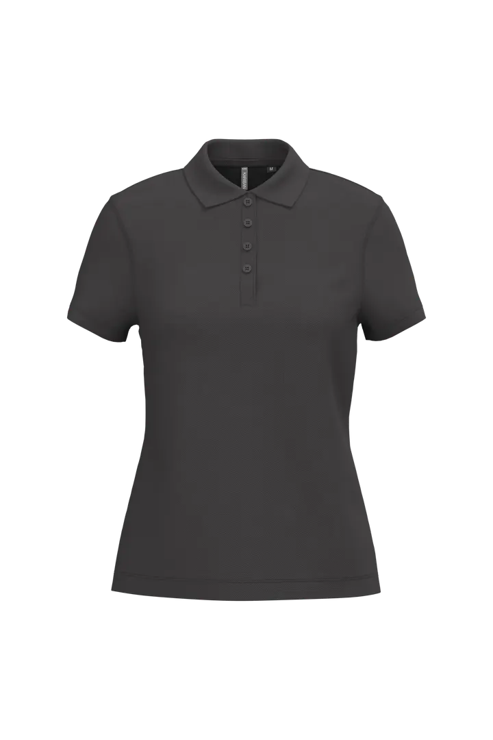 Polo piqué manches courtes femme Dark Grey