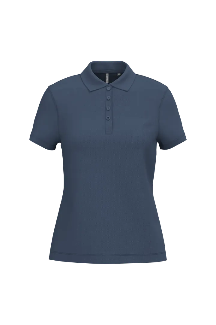 Polo piqué manches courtes femme Deep Blue