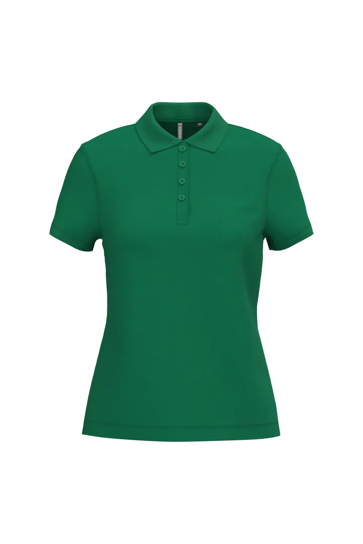 Polo piqué manches courtes femme Kelly Green