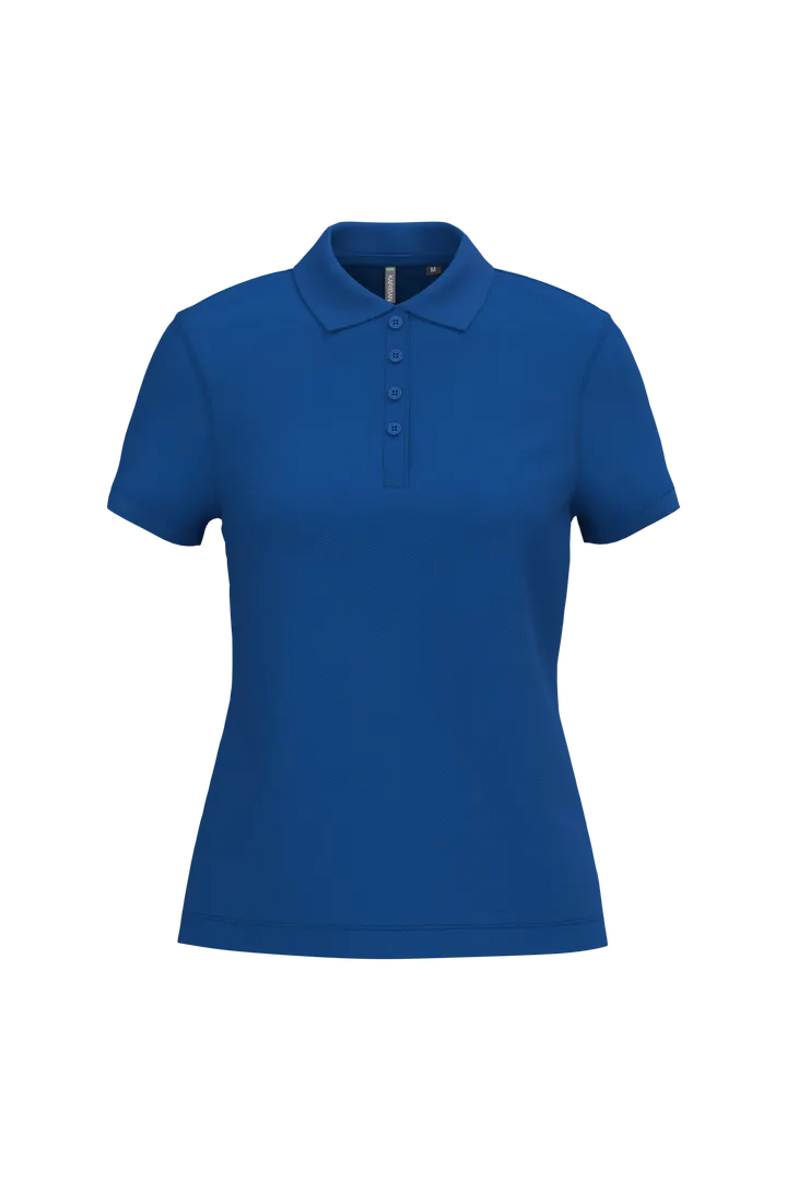 Polo piqué manches courtes femme Royal Blue