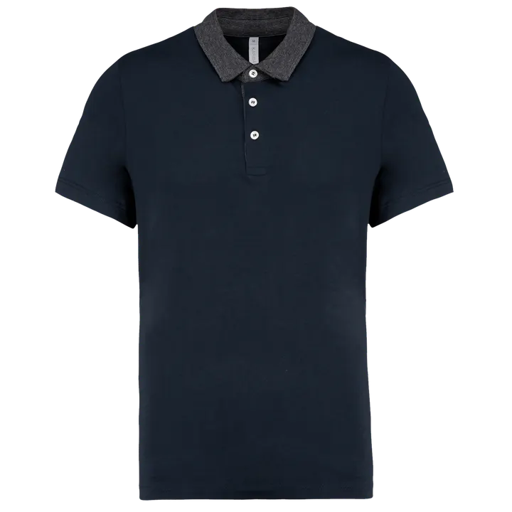 Polo jersey bicolore homme Navy / Dark Grey Heather
