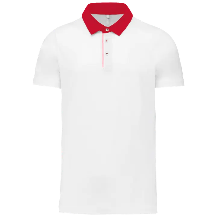 Polo jersey bicolore homme White / Red