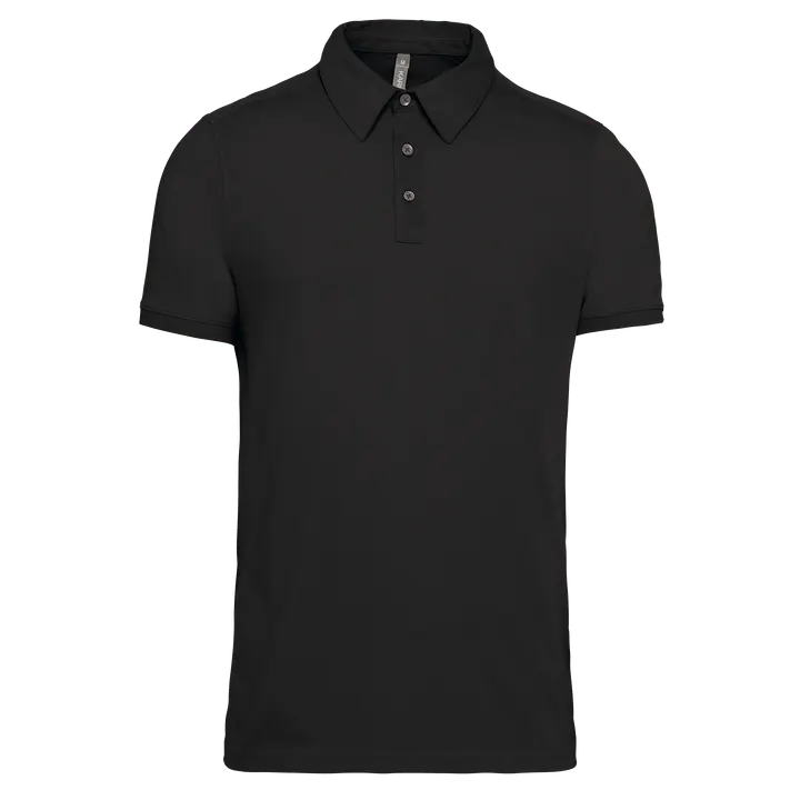 Polo jersey manches courtes homme Black