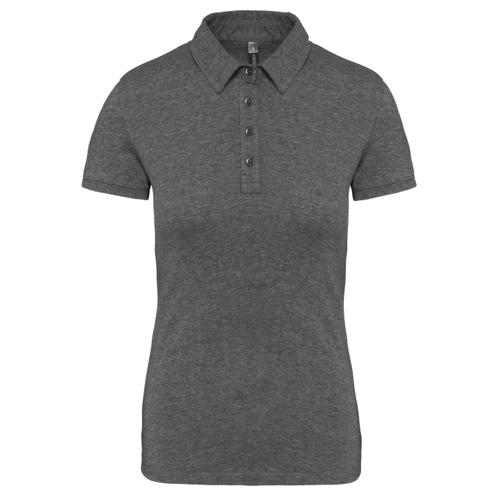 Polo jersey manches courtes femme Grey Heather