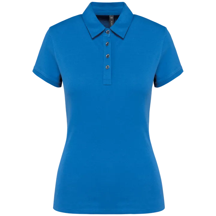 Polo jersey manches courtes femme Light Royal Blue