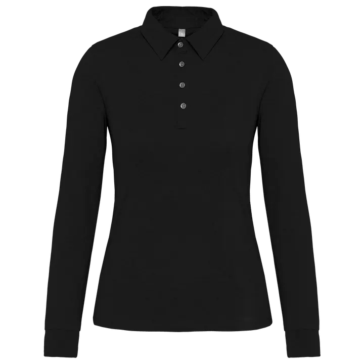 Polo jersey manches longues femme Black
