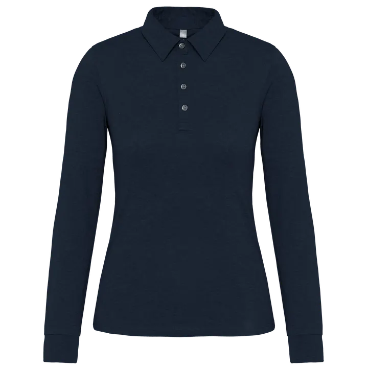Polo jersey manches longues femme Navy