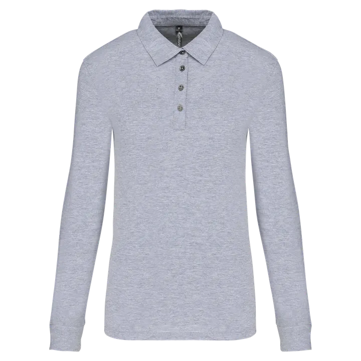 Polo jersey manches longues femme Oxford Grey